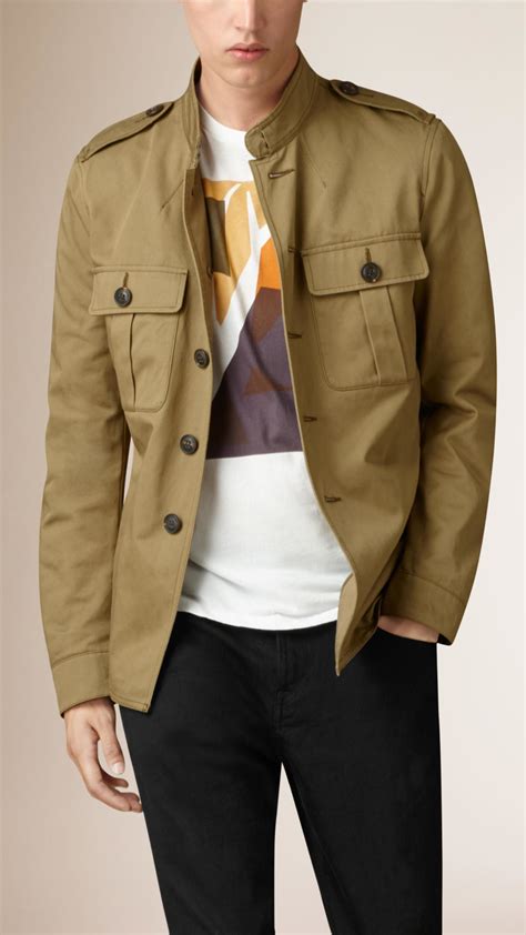 burberry cotton twill field jacket